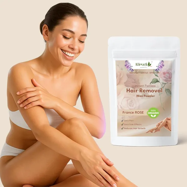 France_Rose_Facial_Wax_Powder_5_Min_Painless_Natural_Hair_Removal_Powder_For_Face_Body_Herbal_Chemical_Free_Waxing_Alternative_No_Irritation_Smooth_Skin_100g(Pack_of_2)