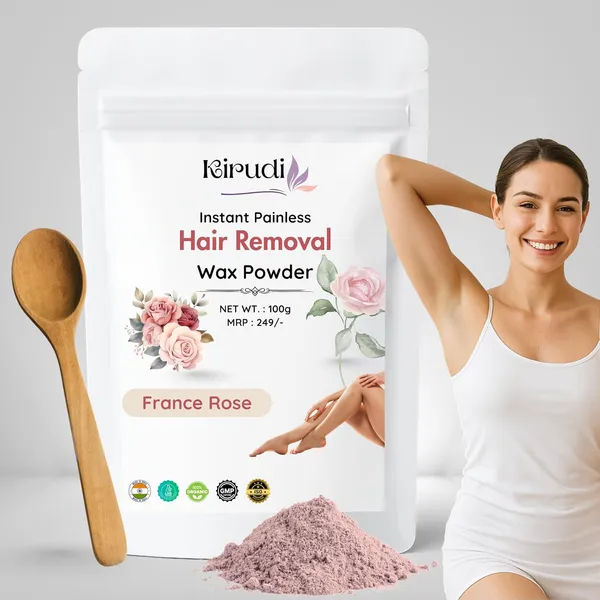 France_Rose_Facial_Wax_Powder_5_Min_Painless_Natural_Hair_Removal_Powder_For_Face_Body_Herbal_Chemical_Free_Waxing_Alternative_No_Irritation_Smooth_Skin_100g(Pack_of_2)