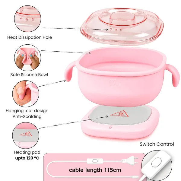 White_Chocolate_250g_Brazilian_Hard_Pot_Wax_Beans_With_Silicone_Wax_Heater_Machine_Gentle_Nourishing_Hair_Removal_Kit_Suitable_For_Face_Arms_Underarms_Full_Body