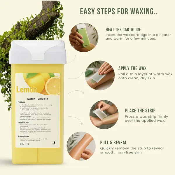 Lemon_Roll_On_Wax_Cartridge_100g_With_Wax_Strips_Professional_Hair_Removal_For_Women_Girls_Smooth_Skin_Full_Body_Arms_Legs_Bikini_Waxing_Kit(Pack_of_2)