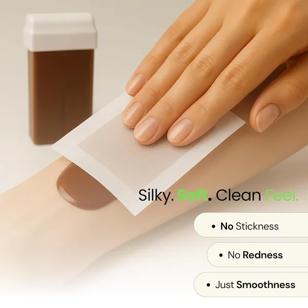 Chocolate_Roll_On_Wax_Cartridge_100g_With_Wax_Strips_Professional_Hair_Removal_For_Women_Girls_Smooth_Skin_Full_Body_Arms_Legs_Bikini_Waxing_Kit(Pack_of_2)