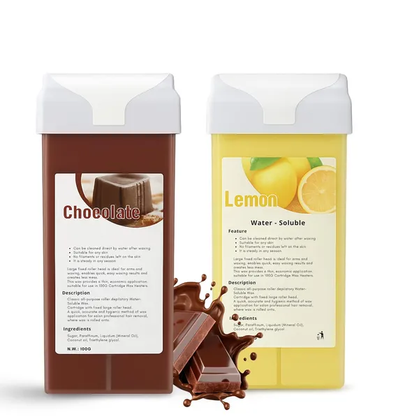 Roll_On_Wax_Cartridge_Combo_100g_Chocolate_Lemon_Professional_Hair_Removal_Wax_For_Women_Men_Smooth_Full_Body_Waxing_At_Home_Pack_Of_2