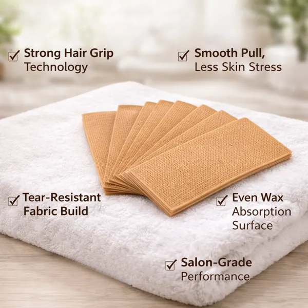 Polypropylene_Non-Woven_Fabric,_Polyester_Fiber,_Viscose_Fiber_Rayon,_Cellulose_Fiber_Alcohol_Free,_Paraben_Free_Non_Woven_Wax_Stripes_For_Unisex
