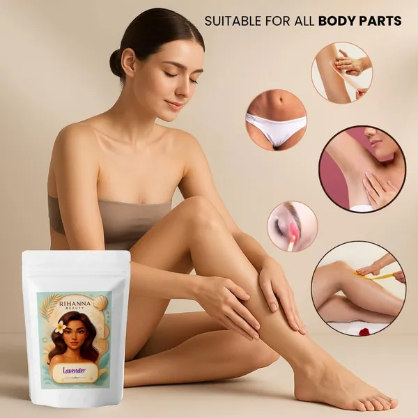 Alcohol_Free,_Paraben_Free_Silicone_Wax_Heater_+_Lavender_Wax_Beans_800g_For_Unisex