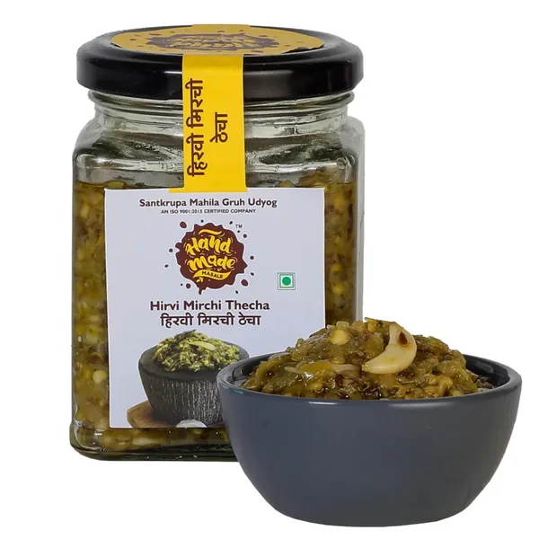 Light_Brown_Premium_Hirvi_Mirchi_Thecha_Green_Chilli_Thecha