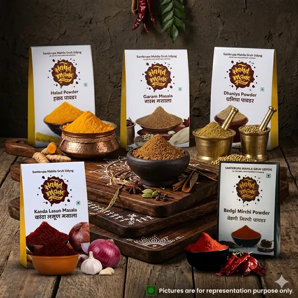 Masala_Combo_Pack_–_Halad,_Garam_Masala,_Dhaniya,_Kanda_Lasun_&_Bedgi_Mirchi