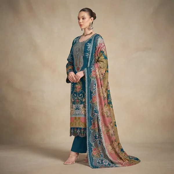 Unstitched_Blue_Cambric_Cotton_Embroidered__Suit_For_Women