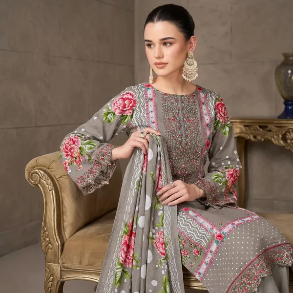 Unstitched_Ash_Gray_Cambric_Cotton_Embroidered__Suit_For_Women