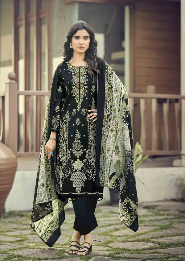 Unstitched_Black_Cotton_Embroidered__Salwar_Kameez_Suit_With_Dupatta_For_Women