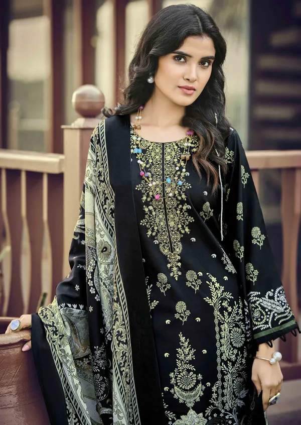 Unstitched_Black_Cotton_Embroidered__Salwar_Kameez_Suit_With_Dupatta_For_Women