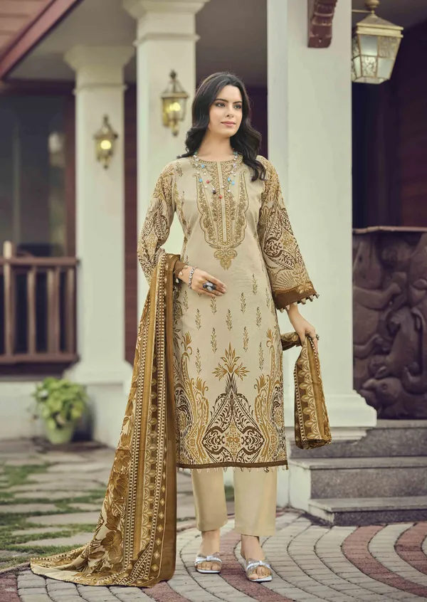 Unstitched_Beige_Cotton_Embroidered__Salwar_Kameez_Suit_With_Dupatta_For_Women