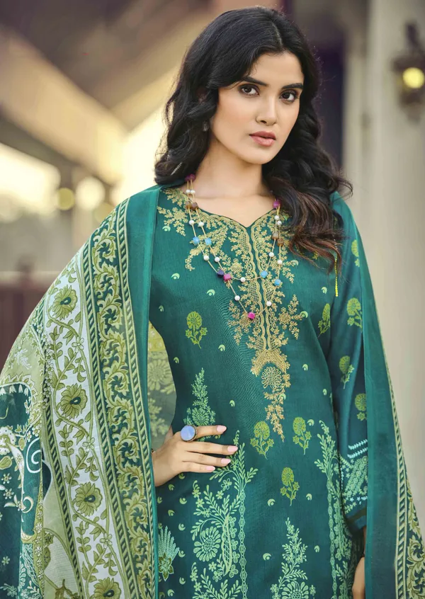 Unstitched_Teal_Green_Cotton_Embroidered__Salwar_Kameez_Suit_With_Dupatta_For_Women