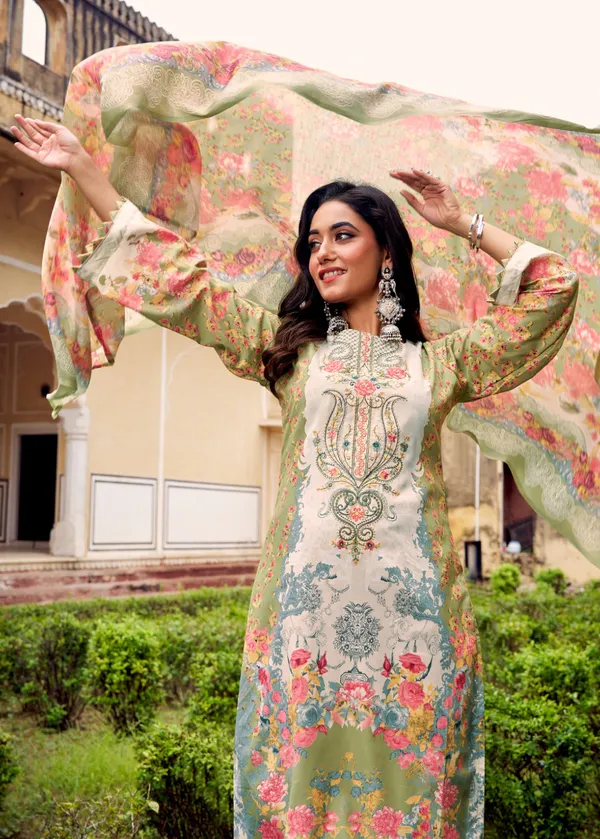 Unstitched_Olive_Green_Cotton_Embroidered__Salwar_Kameez_With_Dupatta_For_Women