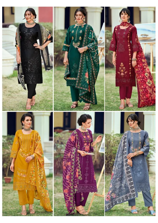 Unstitched_Pakistani_Suit_Pure_Cotton_Dress_Material_Bottle_Green__Embroidered_Salwar_Kameez