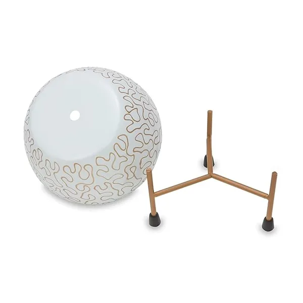 Metal_Contemporary_Abstract_Pattern_Indoor_Planter_With_Stand