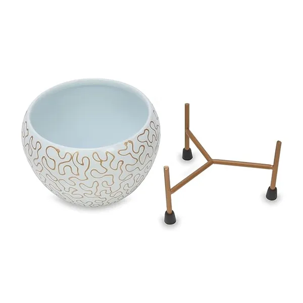 Metal_Contemporary_Abstract_Pattern_Indoor_Planter_With_Stand