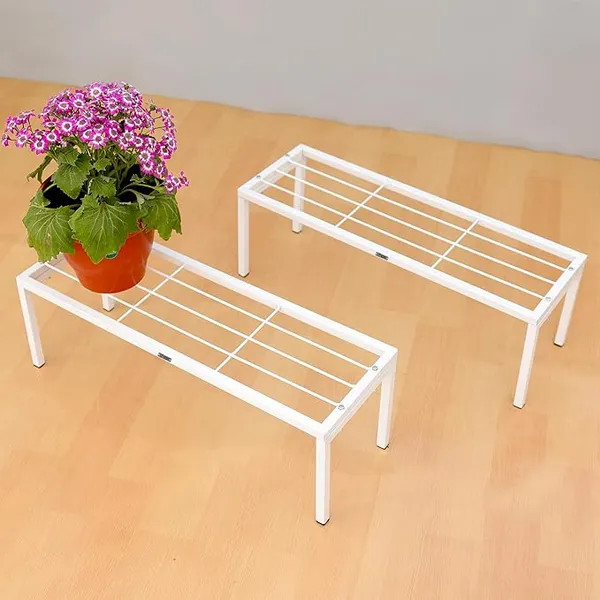 Metal_White_Powder_Coated_Solid_Outdoor_Plant_Stand