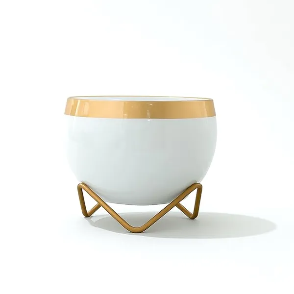 Metal_Modern_Gold_Rim_White_Bowl_Indoor_Planter_Stand