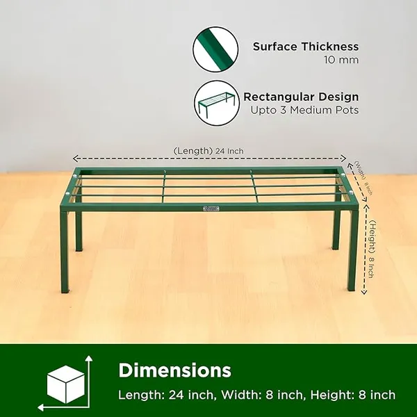 Metal_Green_Powder_Coated_Solid_Outdoor_Plant_Stand