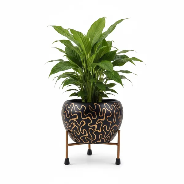 Metal_Contemporary_Geometric_Abstract_Indoor_Planter_With_Stand