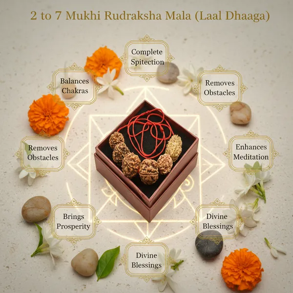 2_To_7_Mukhi_Rudraksha_Mala_Red_Thread