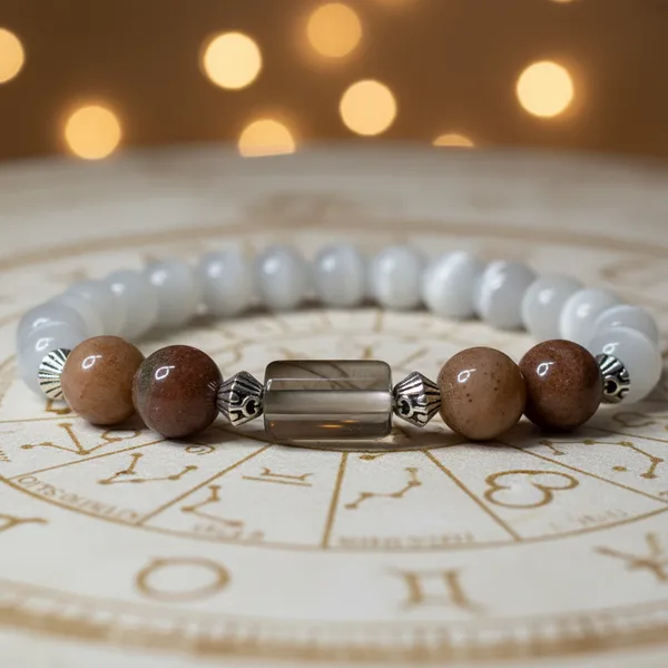 Taurus_Zodiac_Sunstone_Carnelian_Bracelet