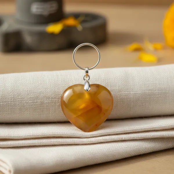 Multicolour_Yellow_Agate_Heart_Pendant_For_Unisex