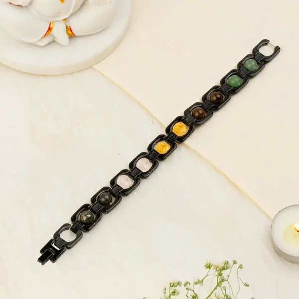 Black_Metal_Dhan_Yog_Bracelet_Black_For_Unisex