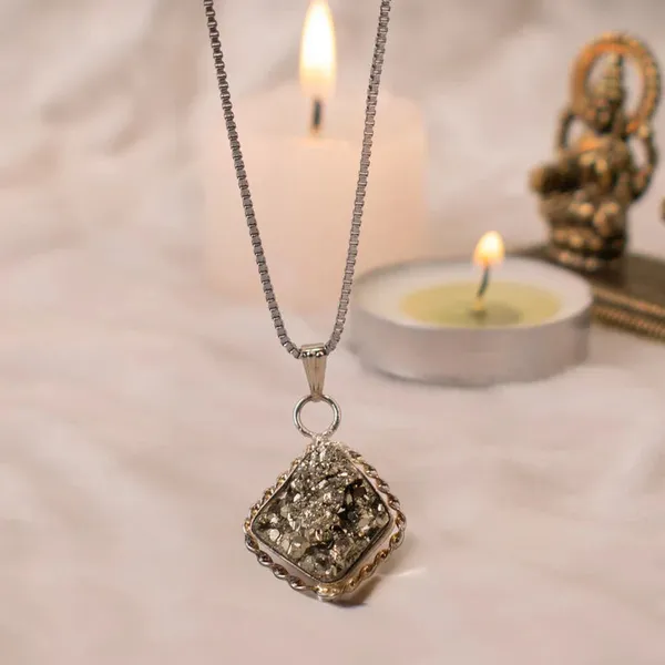 Grey_Raw_Pyrite_Pendant_For_Women