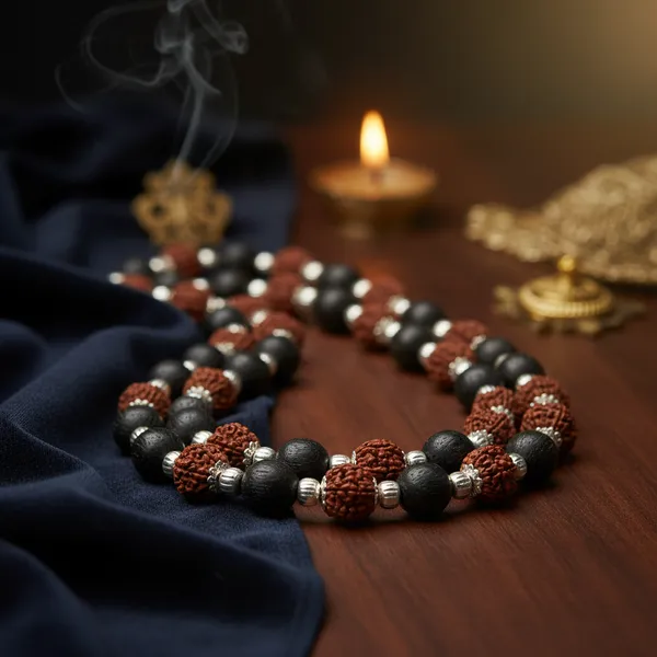 Divya_Raksha_Rudraksha_Karungali_Mala_With_Silver_Capping