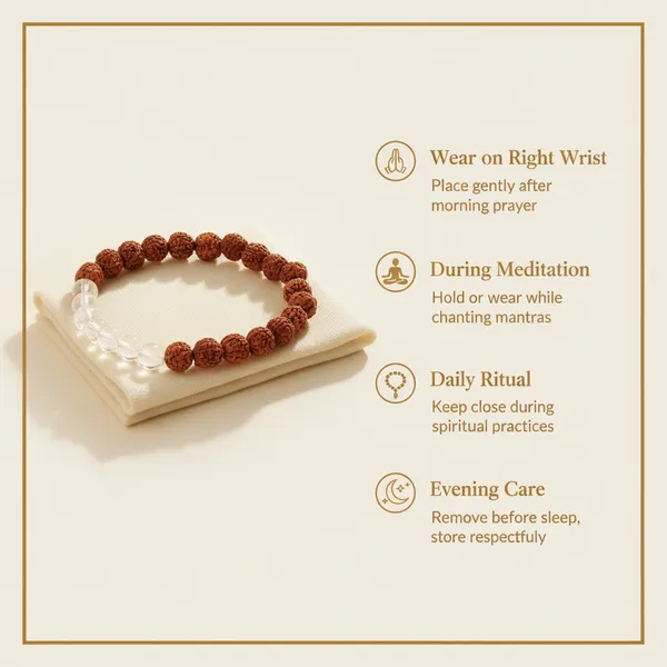 5_Mukhi_Rudraksha_Bracelet_With_White_Crystals