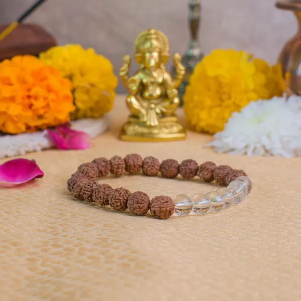 5_Mukhi_Rudraksha_Bracelet_With_White_Crystals
