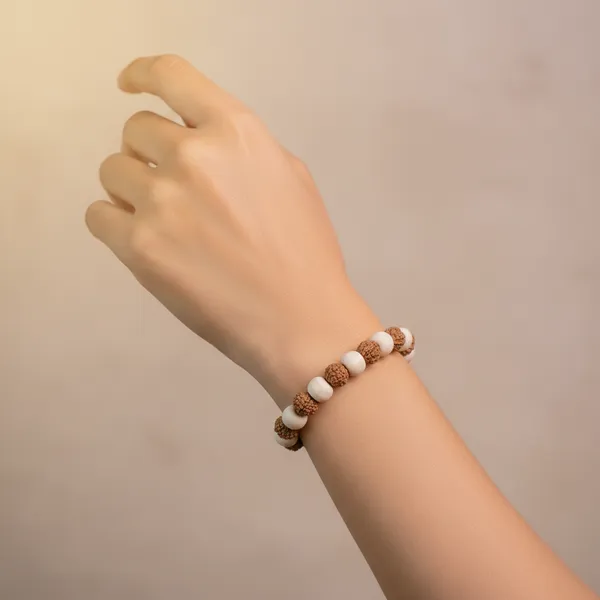 5_Mukhi_Rudraksha_Tulsi_Bracelet