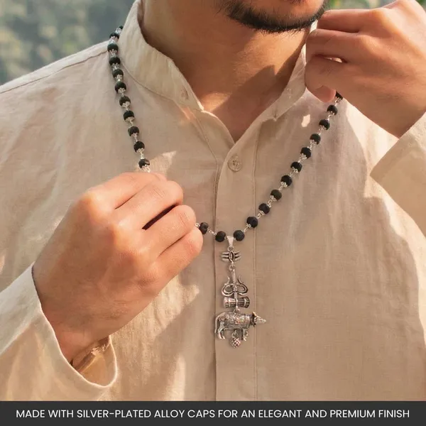 Shiv_Raksha_Karungali_Mala_With_Trishul_Nandi_Pendant