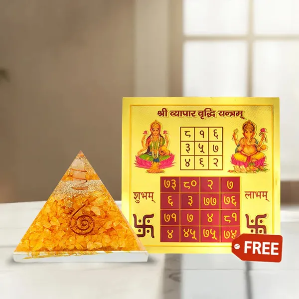 Citrine_Pyramid_With_Free_Vyapar_Vridhi_Yantra_6_Inch