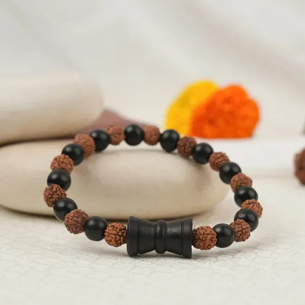 Karungali_Rudraksha_Damru_Bracelet