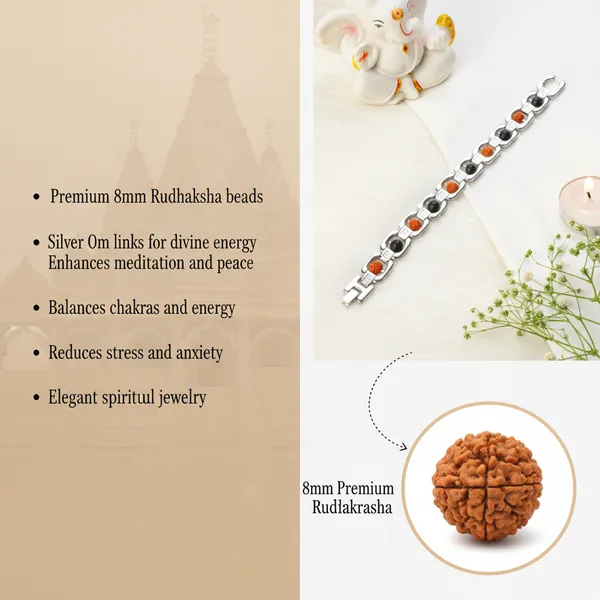 Metal_Rudraksha_And_Karungali_Bracelet_Silver