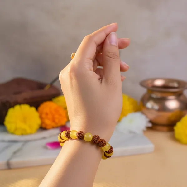 Yellow_Aventurine_Bracelet_With_5_Mukhi_Rudraksha
