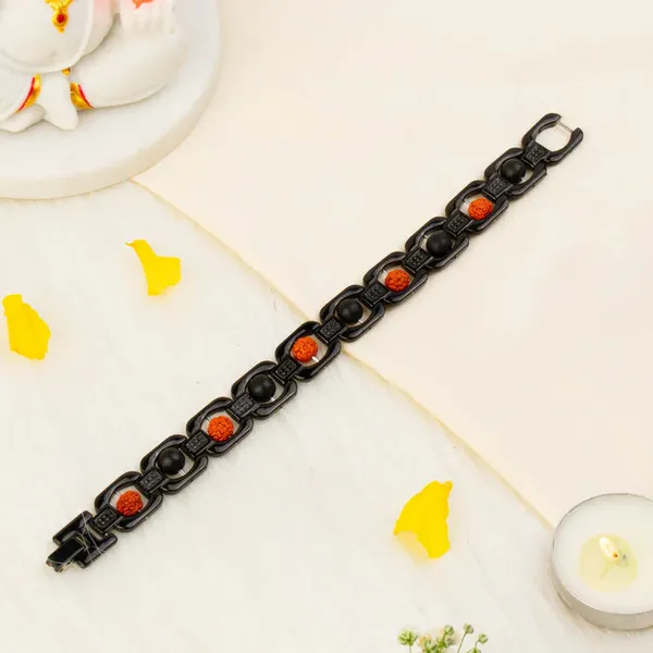 Metal_Rudraksha_And_Karungali_Bracelet_Black