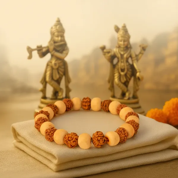 Kashi_Siddh_5_Mukhi_Rudraksha_Tulsi_Bracelet