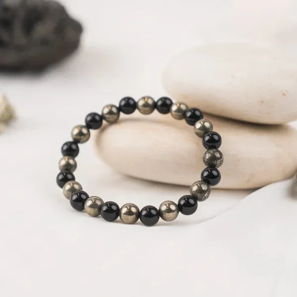 Richie_Rich_Bracelet_With_Pyrite_Black_Obsidian