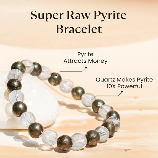 White_And_Brown_Super_Raw_Pyrite_Bracelet_For_Couples