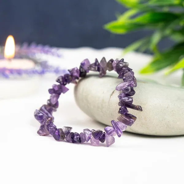 Amethyst_Chips_Bracelet_Stretchable