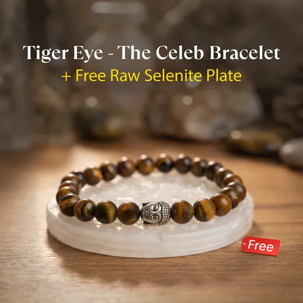 Tiger_Eye_Bracelet_With_Free_Raw_Selenite_Plate