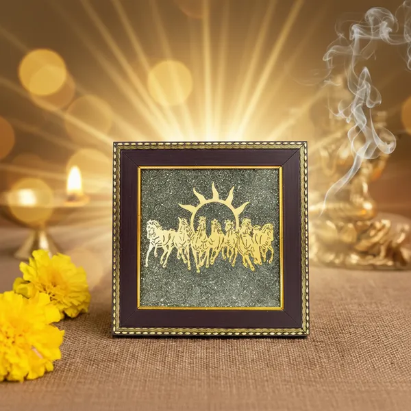 Maha_Lakshmi_Siddhi_7_Horses_On_Raw_Pyrite_Frame
