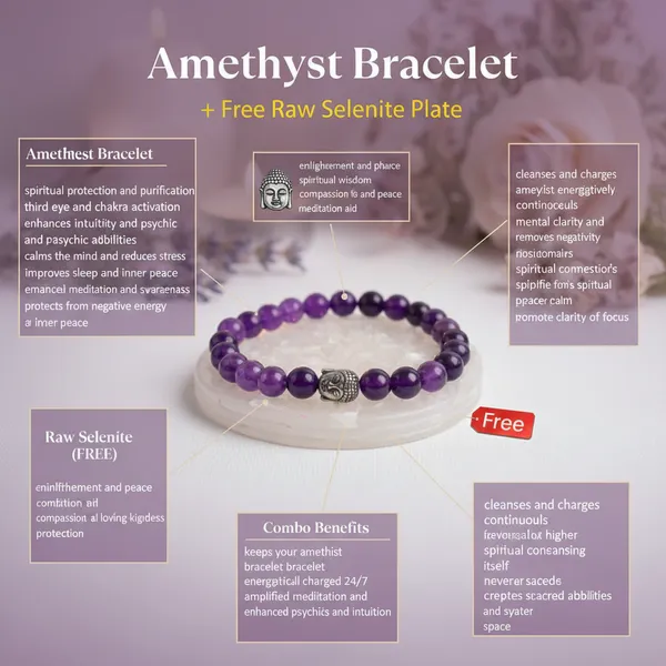Amethyst_Bracelet_With_Free_Raw_Selenite_Plate