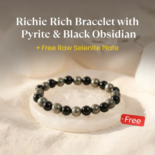 Richie_Rich_Bracelet_With_Free_Raw_Selenite_Plate