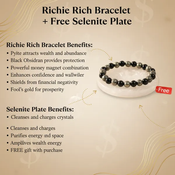 Richie_Rich_Bracelet_With_Free_Raw_Selenite_Plate