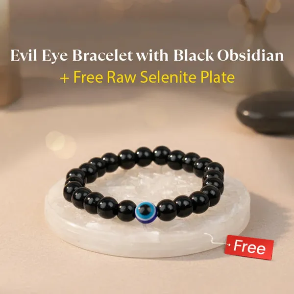 Black_Obsidian_Evil_Eye_Bracelet_With_Free_Raw_Selenite_Plate