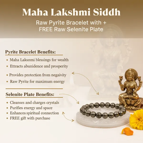 Maha_Lakshmi_Siddhi_Raw_Pyrite_Bracelet_With_Free_Raw_Selenite_Plate